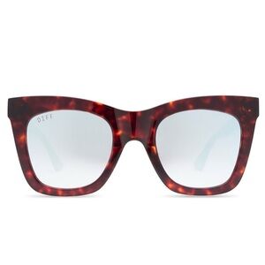 DIFF EYEWEAR Katelyn Brown Amber Tortoise & Blue Flash Sunglasses